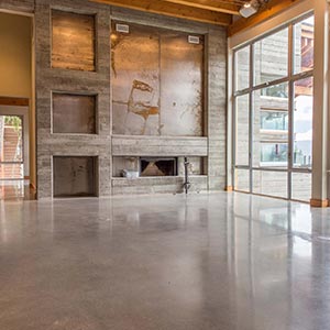 Bright white polished concrete floor in Metro Vancouver